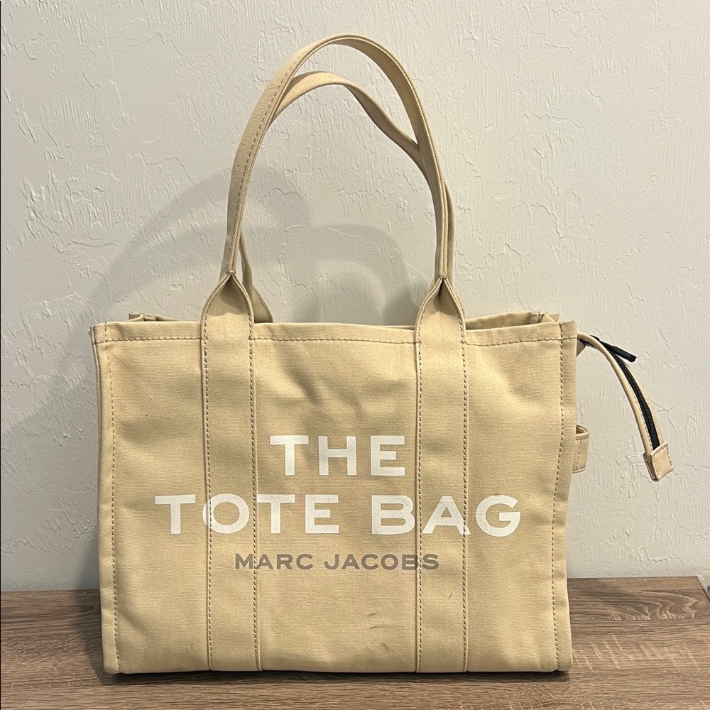 Marc Jacobs Tan Canvas Tote Bag